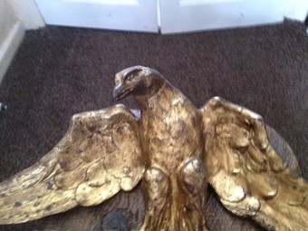 Antique 19th century classic Imperial French Napoleonic gilt bronze eagle.