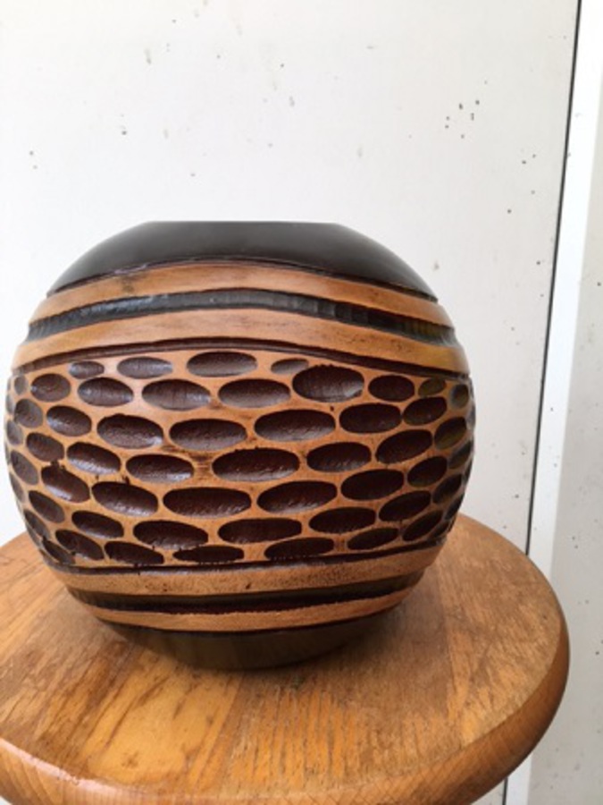 Antique Iconic, tactile and extremely eye catching, are these two mid-20th century, possibly French or Italian sculptured wooden bowls
