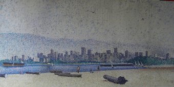 VANCOUVER. OIL ON BOARD BY KEN WALCH 1978