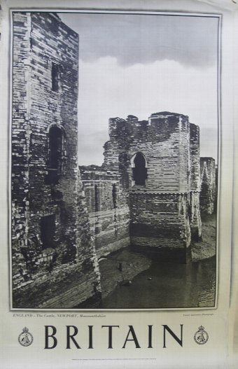 THE CASTLE KEEP, NEWPORT, MONMOUTHSHIRE. TRAVEL POSTER