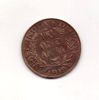 1818 East India Company 200 Years Old One Anna Coin
