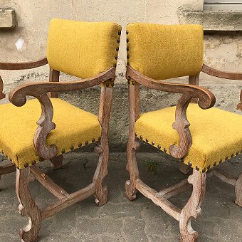 Antique pair of side chairs