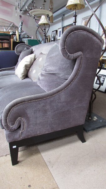 Antique Purple Fabric And Feather 3 Seat Sofa (CODE SOF002)