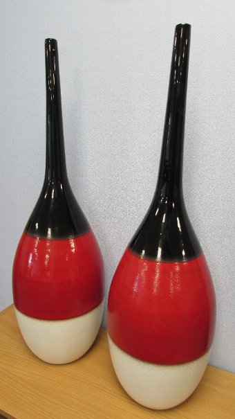 1970s ceramic vases . Pair