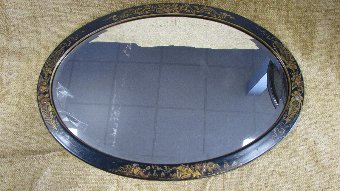 Chinoiserie oval mirror . CODE MIR136