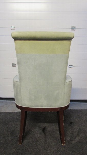 Antique Suede desk chairs two-tone green