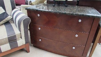 Granite and wood cabinet