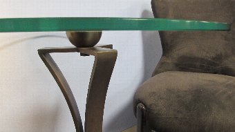 Antique Anodised steel occasional table