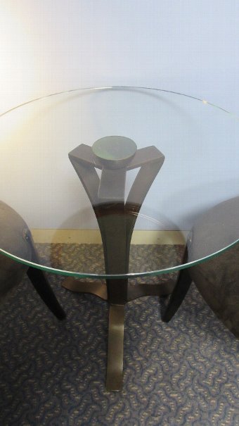 Antique Anodised steel occasional table