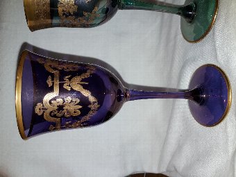 Antique Antique venetian wine glasses