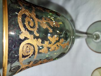 Antique Antique venetian wine glasses