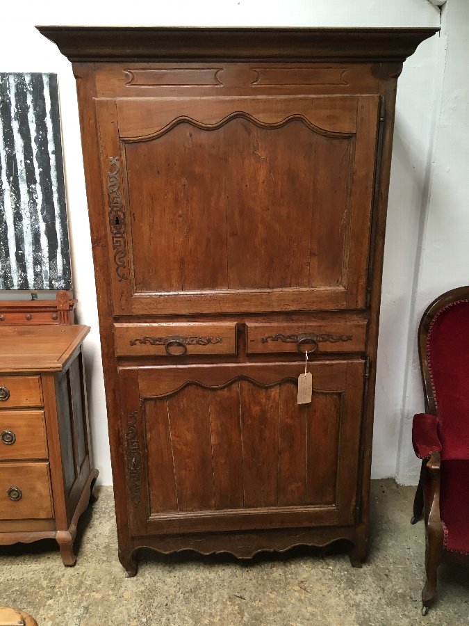 Antique French Antique pine pantry / cupboard