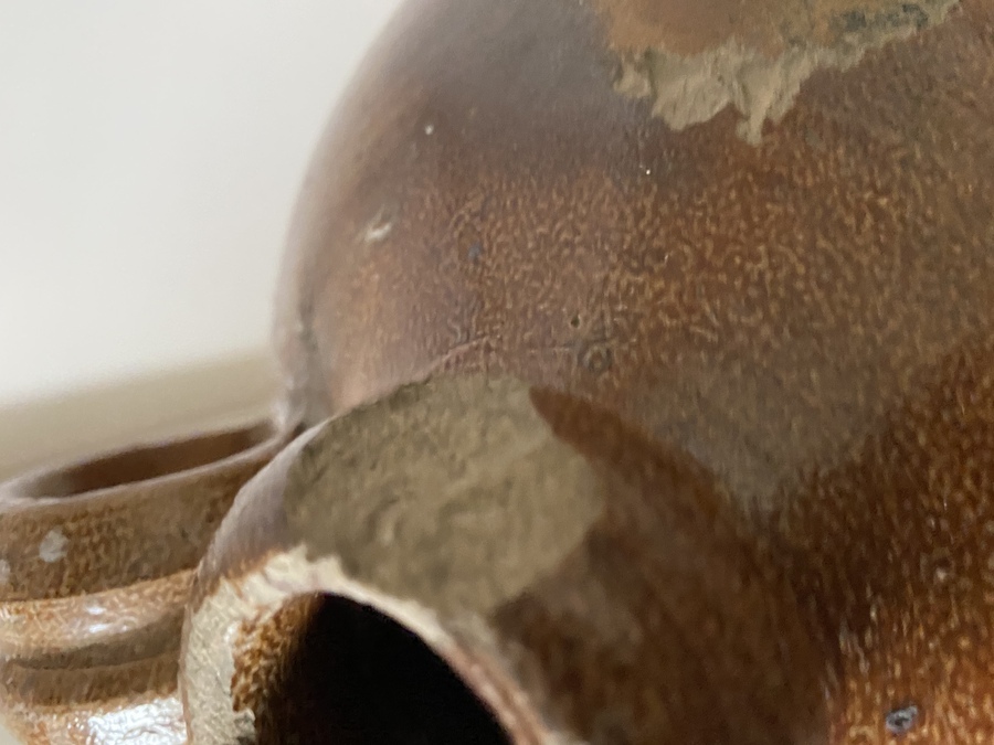 Antique 17th century earthenware Olive Jug - Flagon 