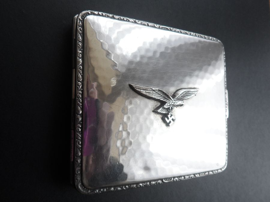 Luftwaffe Silver Plated Cigarette Case by Lutz & Weiss
