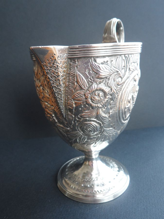 Antique Ornate 1792 Silver Goblet to Creamer Conversion