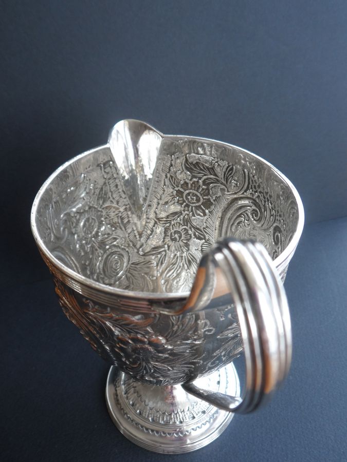 Antique Ornate 1792 Silver Goblet to Creamer Conversion