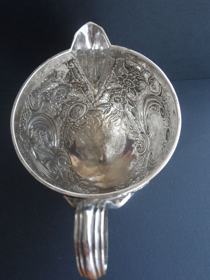 Antique Ornate 1792 Silver Goblet to Creamer Conversion