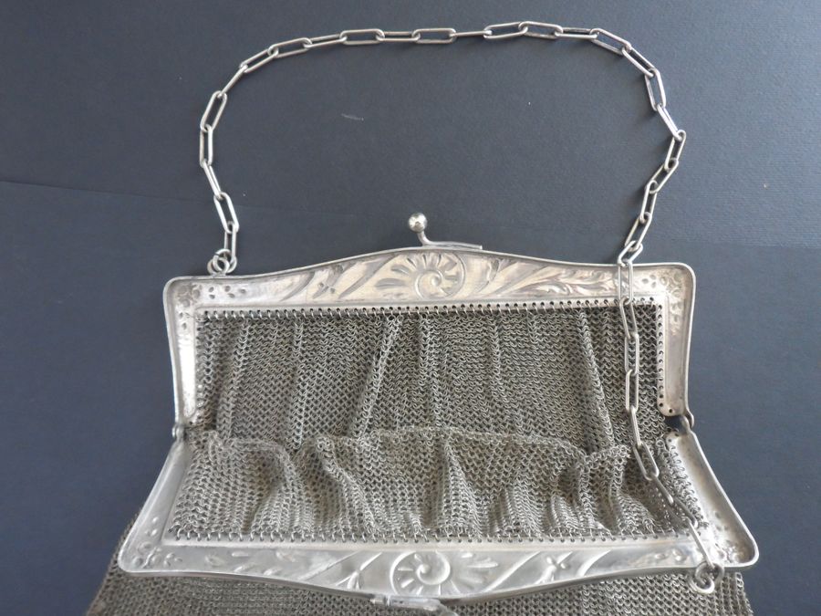 Antique Large Art Nouveau Mesh Evening Bag