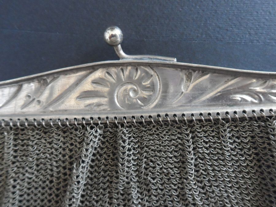 Antique Large Art Nouveau Mesh Evening Bag