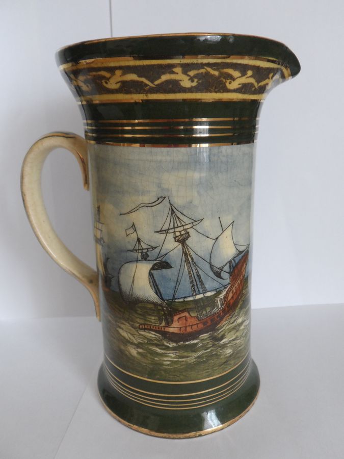 Antique  Royal Doulton Galleons D2677 Jug/Pitcher