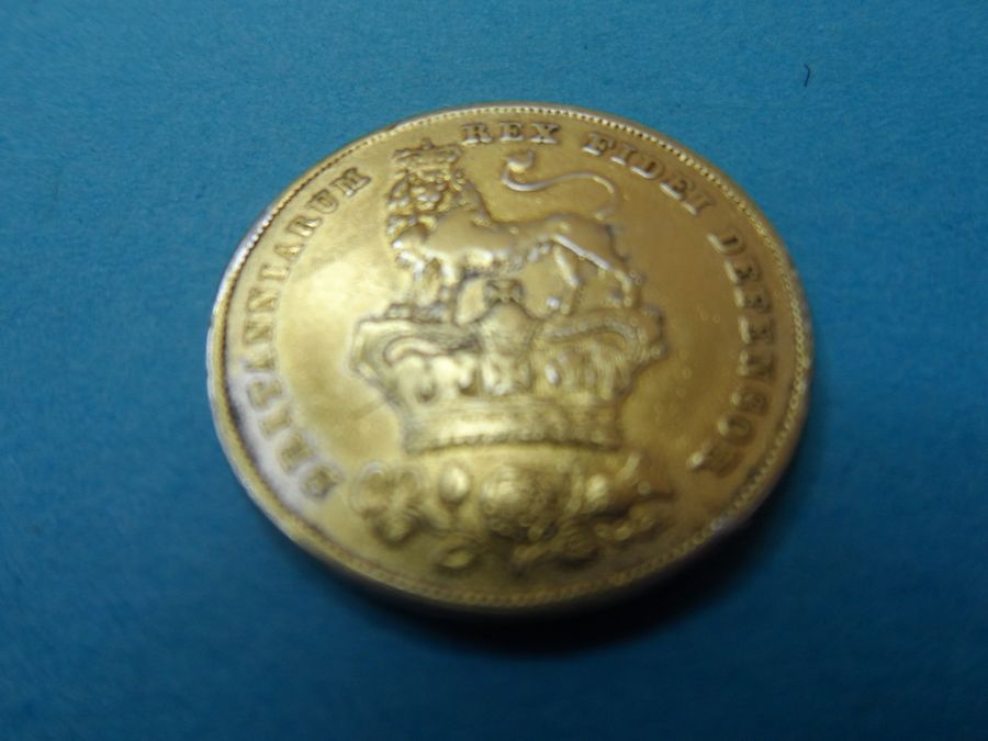 Antique 1826 Gilt on 925 Silver George 1V Shilling