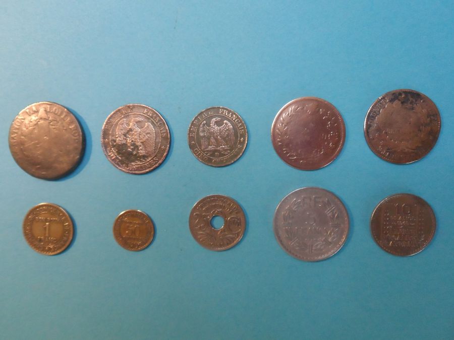 Antique A Selection of French Coins from 1791 to 1948