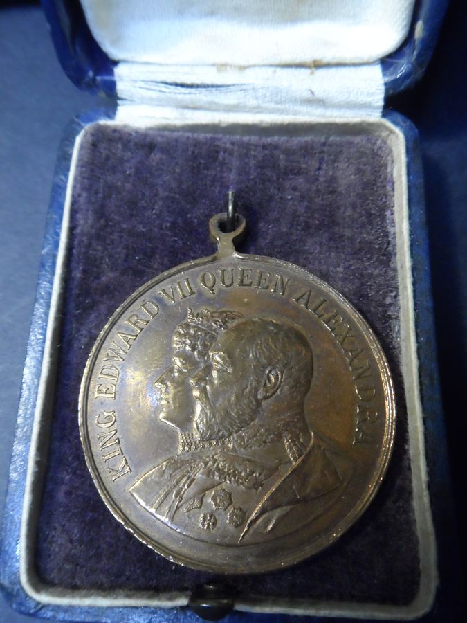 Antique 1902 Coronation Medal and Box