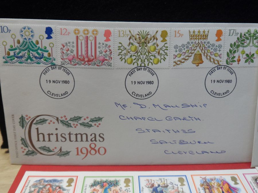 Antique Five First Day Covers on a Christmas Theme