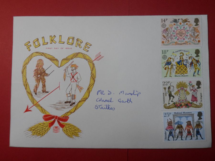 First Day Cover Unfranked 1981 Folklore Stamps