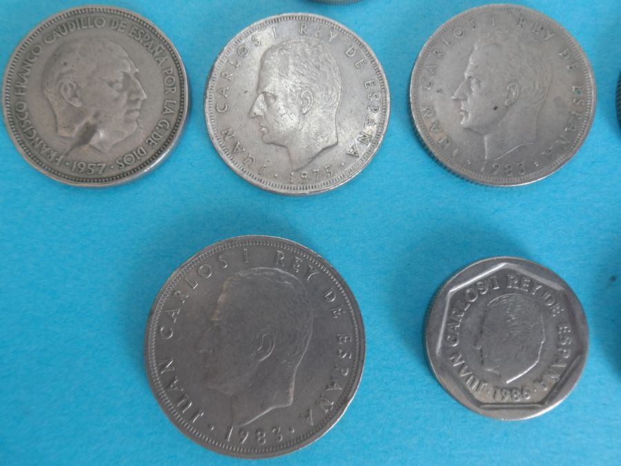 Antique Selection of 50's and 80's Spanish Pesetas