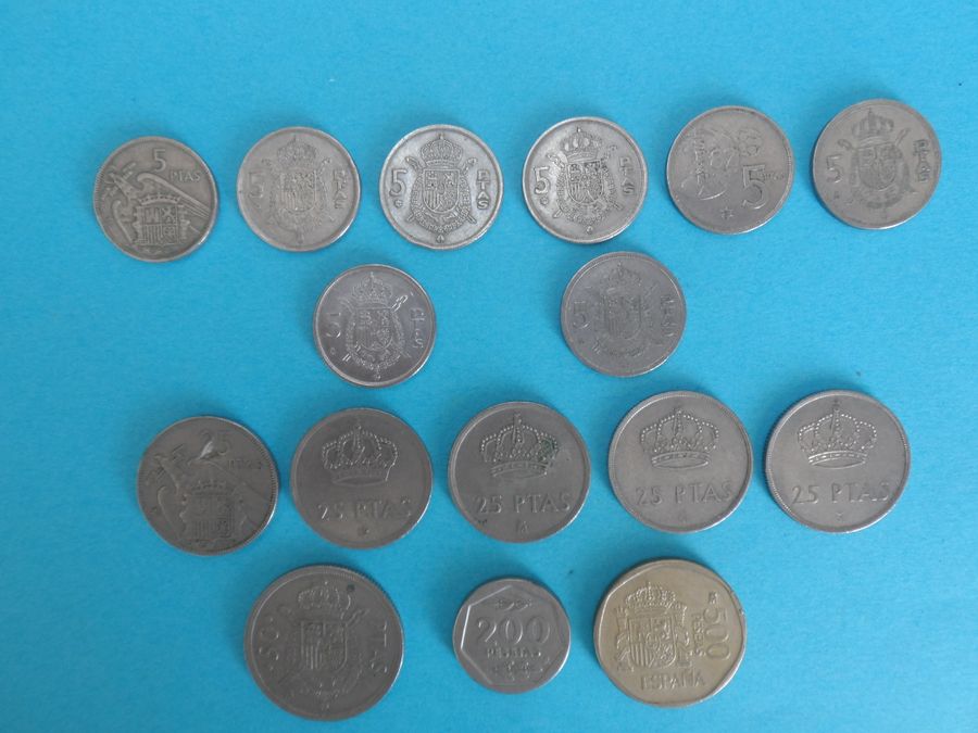 Antique Selection of 50's and 80's Spanish Pesetas