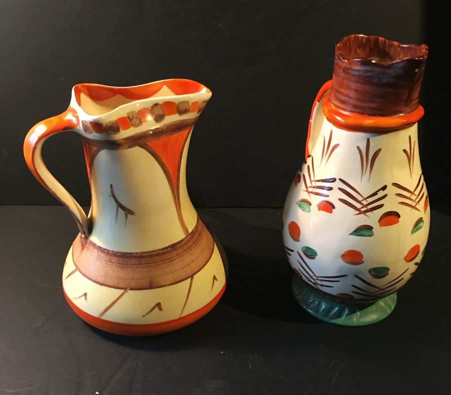 Two Myott Art Deco Jug Vases.