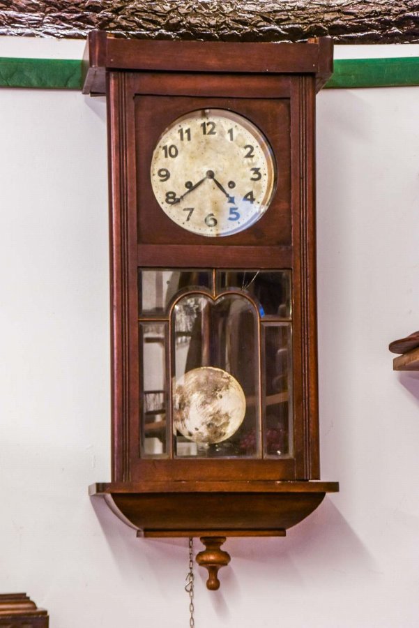 Antique Wall clock German Pendulum Art Deco made by