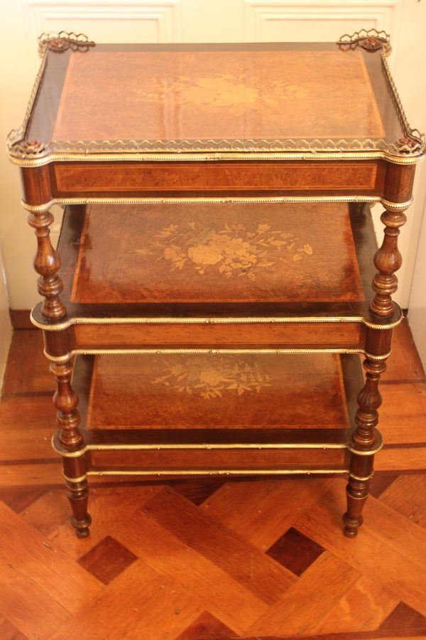 Antique A fine French 19th century etagere with three drawers