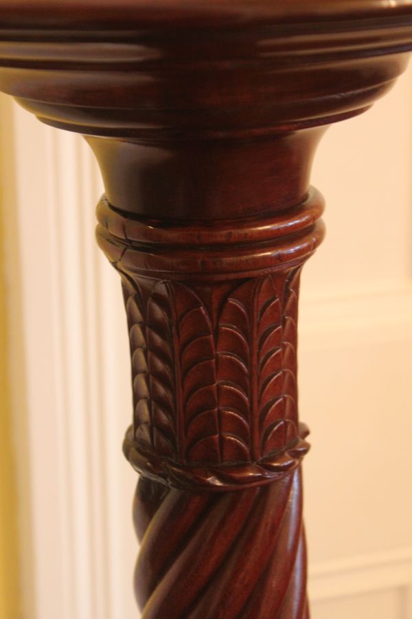 Antique 19th century mahogany torchiere