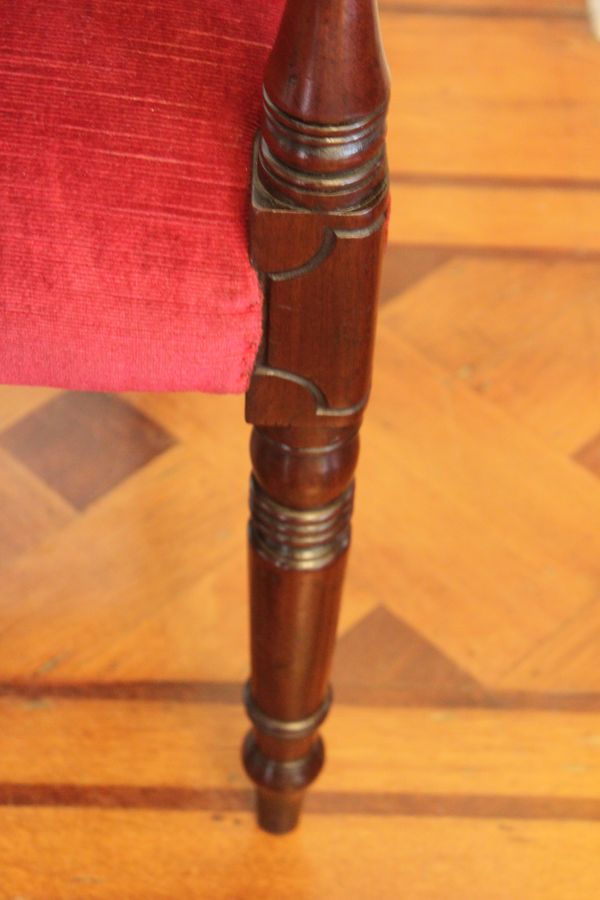 Antique Regency rope back armchair