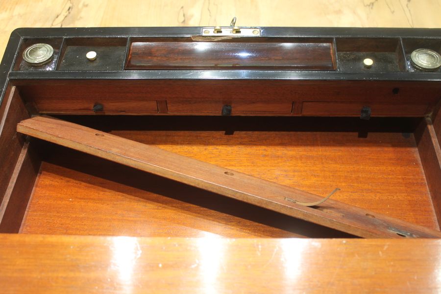 Antique A large and impressive 19th century rosewood writing slope with secret drawers