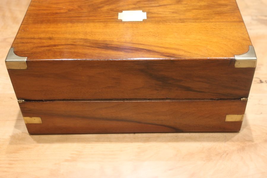 Antique Victorian walnut writing slope