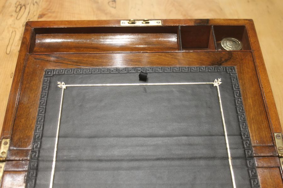 Antique Victorian walnut writing slope