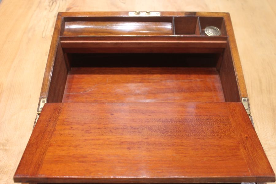 Antique Victorian walnut writing slope