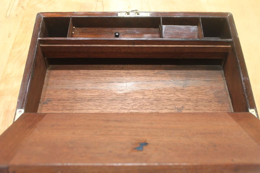 Antique Victorian rosewood and brass bound writing slope