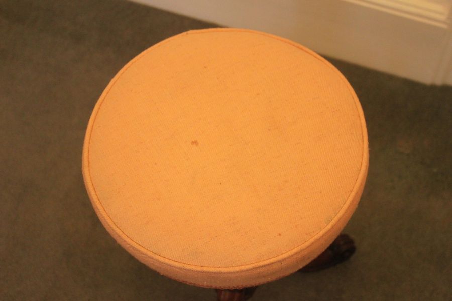 Antique Victorian revolving piano stool