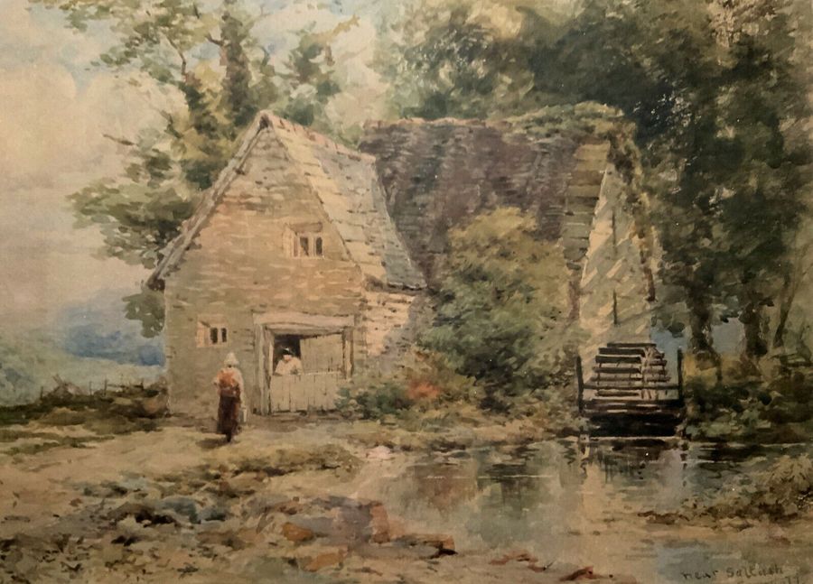 Antique Near Saltash, Cornwall - William Charles Goddard (exh.1885) Landscape Painting