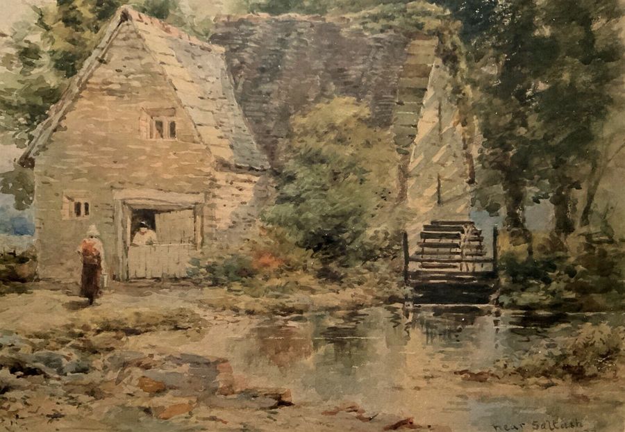 Antique Near Saltash, Cornwall - William Charles Goddard (exh.1885) Landscape Painting