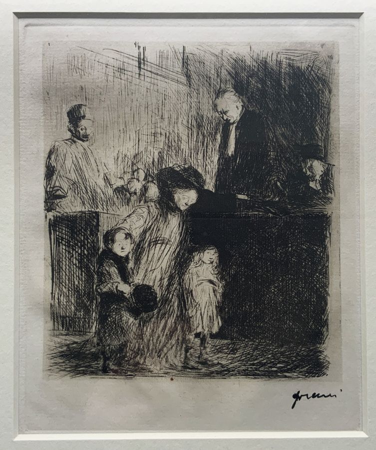 The Exit of the Audience By JEAN-LOUIS FORAIN (1852-1931) ORIGINAL 1925 ETCHING