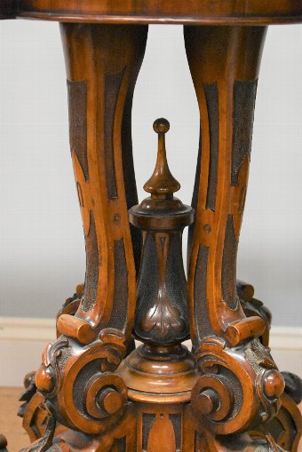 Antique Victorian Burr Walnut Card Table