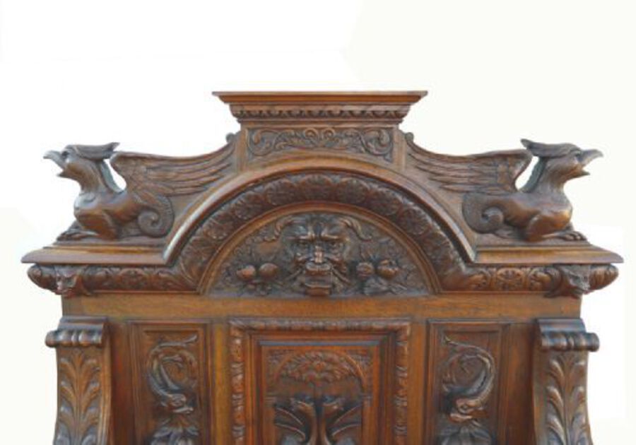 Antique Early 19th Century Fabulously Carved Bench 
