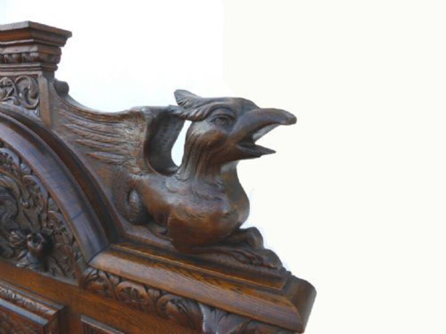 Antique Early 19th Century Fabulously Carved Bench 