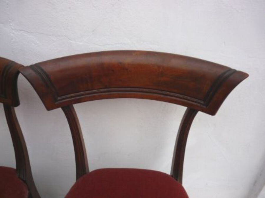 Antique Set of 6 William IV Mahogany Dining Chairs