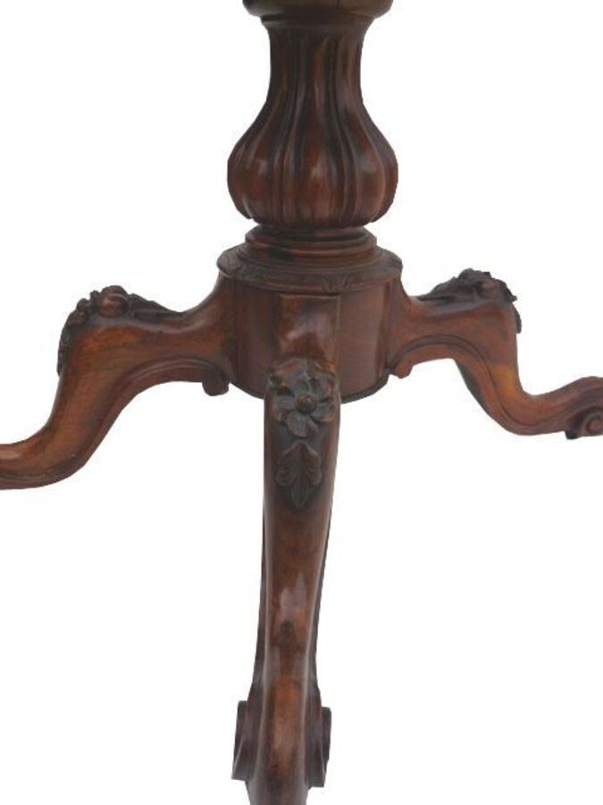 Antique Victorian Shaped Burr Walnut Breakfast Table 